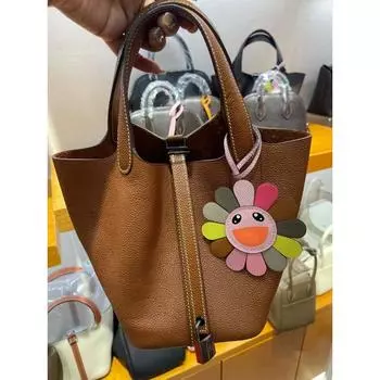 Новая ниша, высококачественная натуральная кожа, подвеска в виде подсолнуха, симпатичная кукольная сумка, подвесные аксессуары, персонализированный высококачественный тренд Uniform size