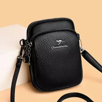 Новая нишевая простая многослойная сумка элегантная женская сумка универсальная сумка для мобильного телефона через плечо