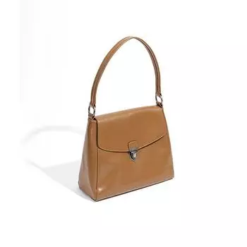 Новая нишевая сумка через плечо в стиле ретро большой вместимости, модная и минималистичная сумка из воловьей кожи, универсальная для поездок на работу и сумка почтальона