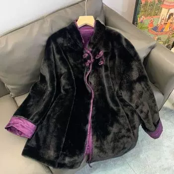 Новая, норковая эко-меховая с обеих сторон, длинная соболья женская шуба, легкая люксовая шуба one size fits all фиолетовый