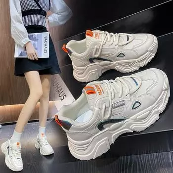 Новая обувь для папы в корейском стиле, женские весенние студенческие универсальные кроссовки, женские повседневные туфли на платформе, увеличивающие рост, K901 35