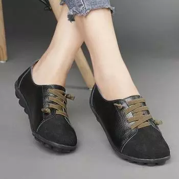 Новая обувь Four Seasons с круглым носком, повседневная мягкая женская обувь ручной работы с шитьем 35 белый