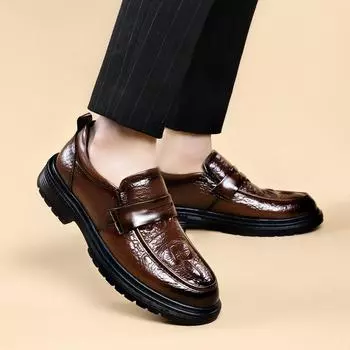 Новая обувь ручной работы, повседневная обувь из натуральной кожи для мужчин, прогулочная обувь на плоской платформе, уличная обувь, лоферы, дышащие кроссовки 38 чёрный