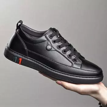 Новая обувь ручной работы, повседневная обувь из натуральной кожи для мужчин, прогулочная обувь на плоской платформе, уличная обувь, лоферы, дышащие кроссовки 38 белый