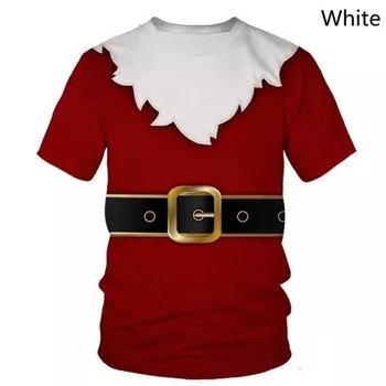 Новая одежда унисекс 2022 года, новая модная рождественская креативная футболка с коротким рукавом и цифровым принтом 3D, размер плюс XS-5XL S