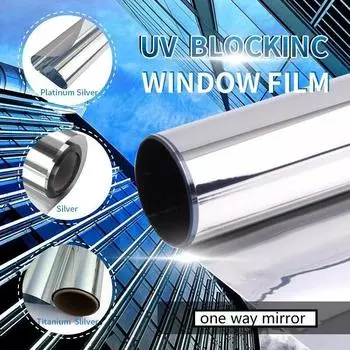 Новая односторонняя зеркальная оконная пленка, самоклеящаяся светоотражающая пленка для конфиденциальности, тонировка стекла, контроль тепла, солнечная пленка, декор окна 60*200cm