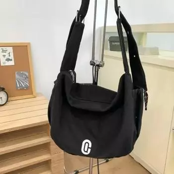 Новая однотонная холщовая сумка через плечо на молнии, универсальная большая вместительная сумка для поездок на работу, горячая распродажа, повседневная сумка через плечо для женщин