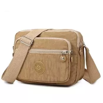 Новая однотонная нейлоновая водонепроницаемая сумка через плечо, большая вместительная портативная сумка для хранения, сумка для кассового аппарата, сумка для телефона чёрный