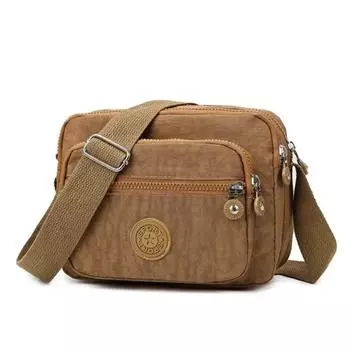 Новая однотонная нейлоновая водонепроницаемая сумка через плечо, большая вместительная портативная сумка для хранения, сумка для кассового аппарата, сумка для телефона чёрный