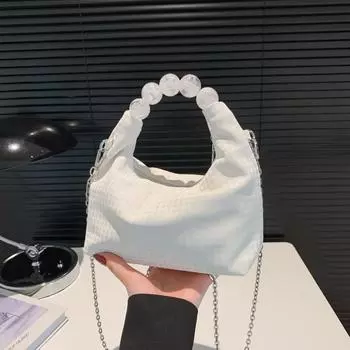 новая однотонная плиссированная сумка через плечо из полиуретана, легкая и удобная ткань, детальный дизайн, большая вместимость,