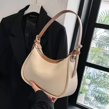 Новая однотонная простая женская сумка-мешок для женщин, модная универсальная женская сумка через плечо, повседневная летняя сумка на одно плечо под мышкой