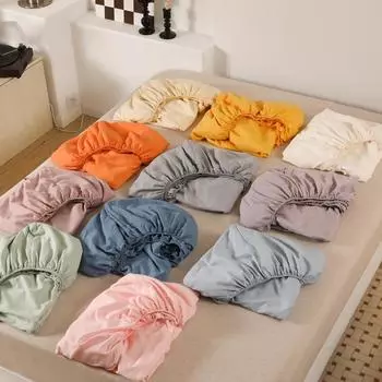 Новая однотонная простыня из полиэстера и хлопка с начесом из твила, 1 шт., 120/150/180/200 см, легко стирается в машине, легкая и дышащая 120x200cm розовый