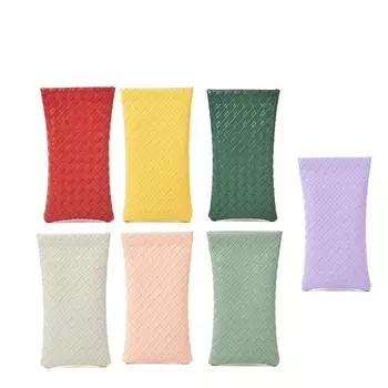 Новая однотонная тканая кожаная сумка для очков из ПВХ, женские и мужские солнцезащитные очки, защитный чехол, портативный чехол для хранения очков, мини-сумки