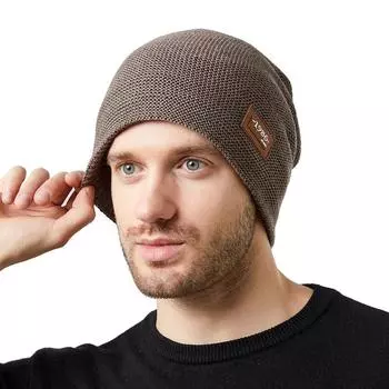 Новая однотонная вязаная шапка-пуловер осенне-зимняя утолщенная термозащитная шапка-пуловер модная цифровая стандартная сумка-шапка M56-58cm чёрный