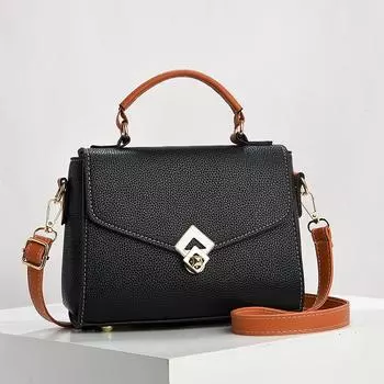 Новая однотонная женская маленькая квадратная сумка, универсальная женская сумка через плечо, элегантная женская сумка на одно плечо, кошелек