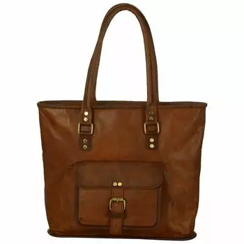 Новая офисная женская кожаная сумка через плечо, сумка-тоут, сумка-мессенджер, сумка-портфель 12 x 16 x 4 in коричневый