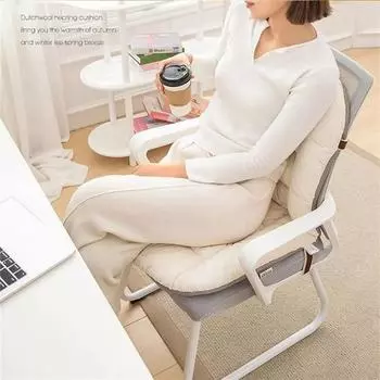 Новая офисная зимняя плюшевая теплая подушка для стула, съемная и моющаяся, утолщенная спинка для студентов, интегрированная подушка для сиденья