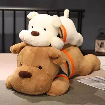 Новая огромная 70/100 см лежащая собака со свитером плюшевые игрушки кавайная лежащая хаски подушка мягкая мягкая игрушка животное куклы подарок 70cm белый