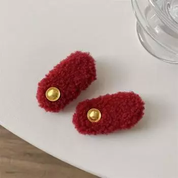 Новая осенне-зимняя бархатная вышитая повязка на голову с надписью, красная плюшевая, красные аксессуары для волос, заколка-краб, зажим-акула, обруч для волос, женская