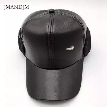 Новая осенне-зимняя бейсболка из кожи, ветрозащитная, утолщенная, с защитой от ушей, хлопковая кепка, мужская, водонепроницаемая, для папы, дедушки, кепка