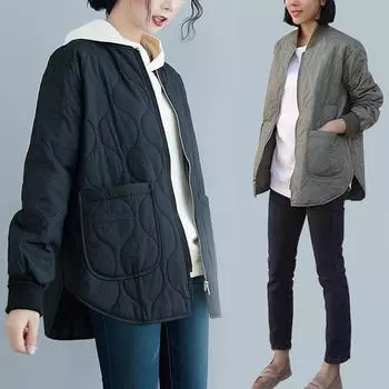 Новая осенне-зимняя хлопковая куртка для женщин, корейская свободная повседневная бейсбольная куртка из хлопка M зелёный