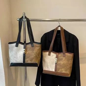 Новая осенне-зимняя модная сумка через плечо с текстурой, женская сумка-тоут для поездок на работу, роскошные дизайнерские сумки 33x12x23cm чёрный