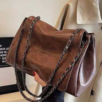 Новая осенне-зимняя модная женская сумка-цепочка с подмышкой, большая вместимость, сумка-подушка на одно плечо через плечо