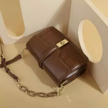 Новая осенне-зимняя модная женская сумка, высококачественная сумка через плечо, маленькая квадратная сумка на цепочке