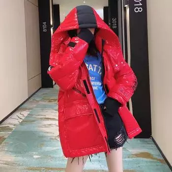 Новая осенне-зимняя одежда высокого качества на хлопковой подкладке, женская свободная зимняя одежда с мягкой подкладкой, короткая свободная одежда с хлопковой подкладкой, куртка L чёрный