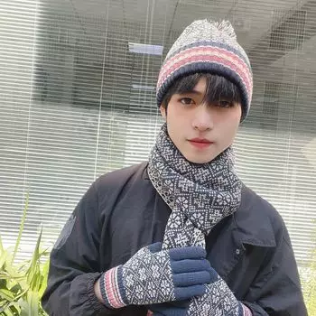 Новая осенне-зимняя полосатая вязаная шерстяная шапка в виде маленького дьявола с мехом норки и кошачьими ушками, милая шапка-пуловер