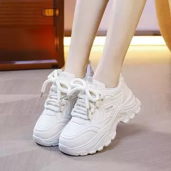 Новая осенне-зимняя универсальная обувь Винтажная спортивная обувь Туфли на платформе Женская обувь 35 чёрный