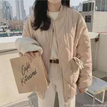 Новая осенне-зимняя вельветовая женская хлопковая парка, куртка, пальто с круглым вырезом, пуховик черного цвета, хаки, карманы на молнии, свободные однотонные в стиле ретро XL чёрный