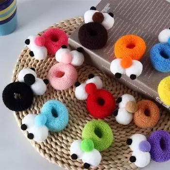 Новая осенне-зимняя забавная распродажа, большие глаза, веревка, сердце, конфетный цвет, высокая эластичность, резинка для волос для детей от 2 до 16 лет one size хаки