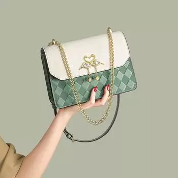 Новая осенне-зимняя женская сумка-цепочка через плечо из натуральной кожи, легкая, роскошная квадратная сумка высокого класса