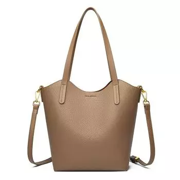 Новая осенне-зимняя женская сумка через плечо, модная однотонная вертикальная сумка-тоут, повседневная, большой вместимости, трехслойная, для поездок на работу