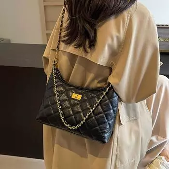 Новая осенне-зимняя женская сумка из натуральной кожи с цепочкой Diamond Chain Bag Temperament High-end сумка через плечо на одно плечо