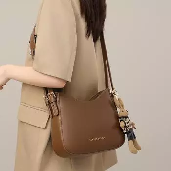 Новая осенне-зимняя женская сумка из натуральной кожи, сумка через плечо, большая вместимость, универсальная сумка-седло на одно плечо для поездок на работу