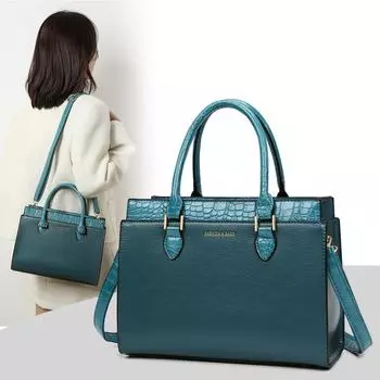 Новая осенне-зимняя женская сумка, роскошная мягкая кожаная большая вместительная женская сумка через плечо, однотонная женская сумка в стиле ретро, комплект из трех предметов