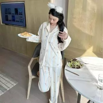 Новая осенне-зимняя женская свободная одежда из натурального бархата высокого качества из мягкого вощеного материала для дома M