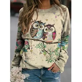 Новая осенняя футболка с длинным рукавом с 3D-принтом и красочными бабочками, модная уличная одежда, пуловеры для женщин, винтажная одежда 2000 года, топы для девочек S