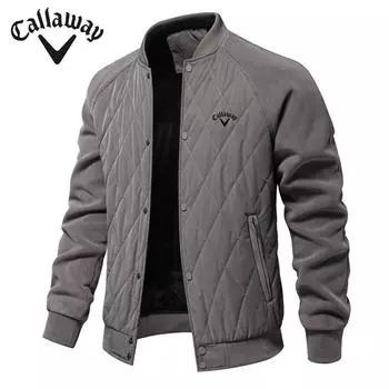 Новая осенняя коллекция Callaway с вышивкой из бархата и хлопка, утолщенная куртка, повседневная куртка с вышитыми плечами и рукавами S
