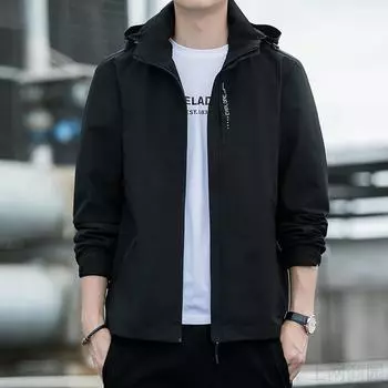 Новая осенняя мужская куртка для молодых мужчин, быстросохнущая мужская куртка больших размеров, модная, удобная, модная, с капюшоном L