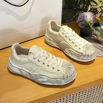 Новая осенняя обувь в стиле ретро в стиле меньшинства, грязная обувь для папы, женская рваная обувь с открытым носком, удобная стильная универсальная модная обувь