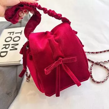 Новая осенняя золотая бархатная дуга в западном стиле, универсальная, усовершенствованная, благородная, с ощущением qi, уникальная сумка через плечо