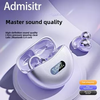 Новая открытая беспроводная Bluetooth-гарнитура с клипсой Air Bone Conduction, сверхдолгий срок службы и высокое качество звука чёрный