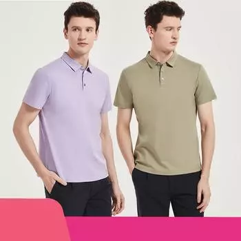 Новая отличная деловая мужская рубашка поло, удобная дышащая хлопковая мужская рубашка поло с коротким рукавом, футболка