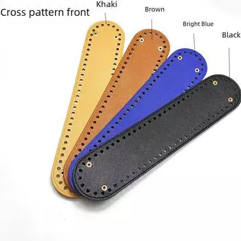 Новая овальная основа для вязаной крючком сумки из искусственной кожи 32x7 см хаки