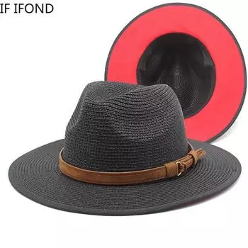 Новая панамская шляпа, сезон весна-лето, соломенная шляпа от солнца для женщин и мужчин, уличная пляжная кепка с защитой от ультрафиолета, chapeau femme 56-58CM