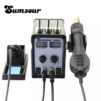 Новая паяльная станция с двойным цифровым дисплеем и регулируемой температурой 8586D, сварочный инструмент для ремонта мобильных телефонов