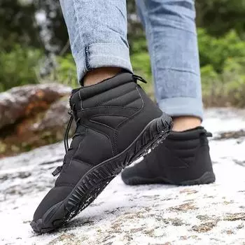 Новая пара Five Fingers In addition to Cashmere Cotton Shoes Дышащая водонепроницаемая хлопковая обувь Зимняя теплая хлопковая обувь 36 чёрный